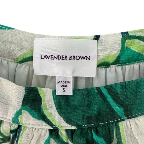 NWOT Lavender Brown Green and Pink Ruffled Tiered Blouse - Picture 3 of 6